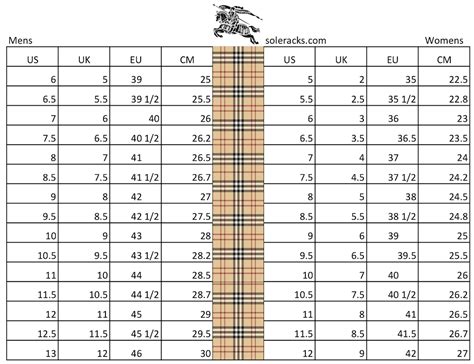 Burberry women's belt size chart